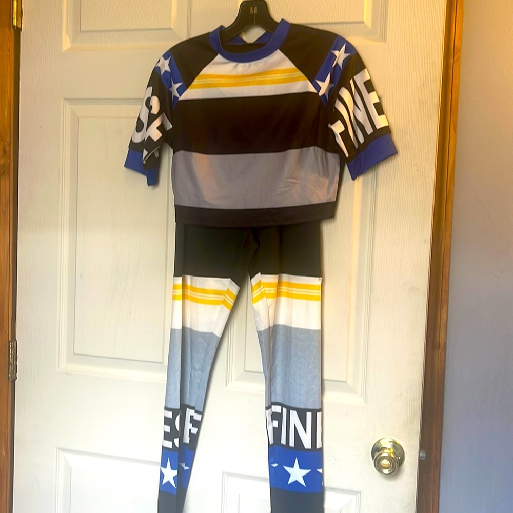 two piece top and leggings size small